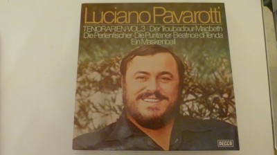 pavarotti -der troubadour, macbeth, beatrice da tenda etc. - vinyl foto