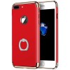 Husa Apple iPhone 7 Plus, Luxury 3in1, Ring Stand, Protectie Completa, Anti-soc, Rosie