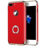 Husa Apple iPhone 7 Plus, Luxury 3in1, Ring Stand, Protectie Completa, Anti-soc, Rosie