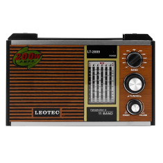 Radio retro, 11 benzi frecventa, Jack 3.5 mm, LED, control volum, Leotec foto