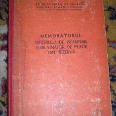 myh 33s - Memoratorul ofiterului de inf si vanatori de munte din rezerva - 1978