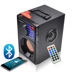 Boxa portabila Bluetooth, subwoofer, radio FM, MP3 Player, telecomanda foto