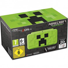 Consola New Nintendo 2DS XL Creeper Edition + joc Minecraft foto