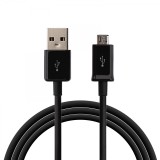 Cablu Date / Incarcare Samsung MicroUSB Original, 1m, Alb/Negru - Compatibil Android