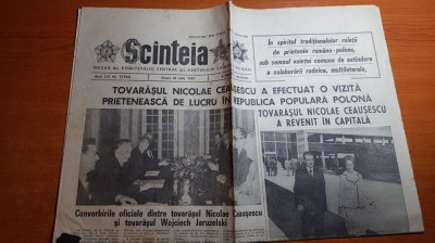 ziarul scanteia 10 iulie 1987-vizita lui ceausescu in polonia foto