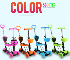 Trotineta tip scooter Smart Kid 5 in 1 cu roti luminoase foto