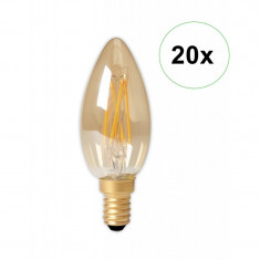 LED Filament E14 240V 3.5W 200lm B35, Gold 2100K D Set 20 Buca?i foto