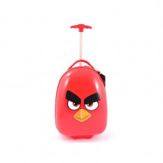 Troller copii Angry Birds, 1 compartiment, maner telescopic, rosu, Pigna foto