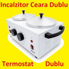 Incalzitor decantor de ceara, profesional, dublu, 1000 ml, alb foto