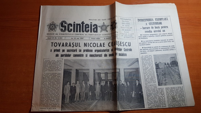 ziarul scanteia 14 mai 1987-cuvantarea lui ceausesscu