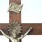 Cruce mare si veche din lemn esenta tare Crucifix de masa INRI, crucifix 31cm