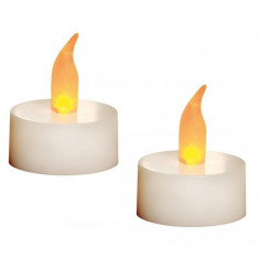 Candele cu LED, tip pastila, lumina intermitenta, set 2 bucati, Home foto