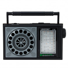 Radio portabil vintage, 3W 8 ohm, 7 benzi FM/MW/SW1-5, Leotec foto