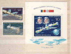 1981 Romania,LP 1031,1032-Zborul comun in cosmos romano-sovietic-MNH foto