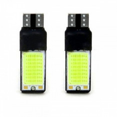 2 X T10 W5W 194 168, Fara erori, COB Canbus, Lumina alba, 6W LED foto