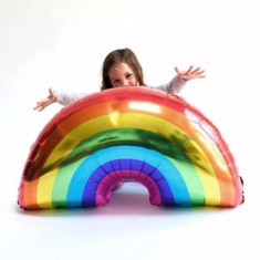 Balon folie Rainbow, forma curcubeu 95x61 cm, multicolor foto