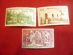 Serie Niger-Colonie Franceza -1942 -Ajutor copii ,3 valori foto