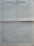 Cumpara ieftin Ziarul L&rsquo;Indep&eacute;ndence Roumaine, 16 Iunie, 1899