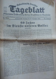 Ziarul de limba germana Transilvania , Sibiu , 1933 , numar comemorativ , 60 ani