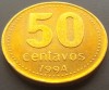 Moneda exotica 50 CENTAVOS - ARGENTINA, anul 1994 * cod 3245 = A.UNC, America Centrala si de Sud