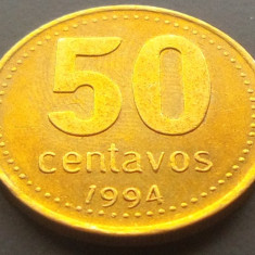 Moneda exotica 50 CENTAVOS - ARGENTINA, anul 1994 * cod 3245 = A.UNC