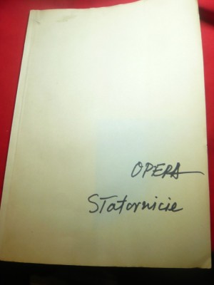 Doru Popovici - Opera- Statornicie-- 1988-1989 -Partitura ,63 pag foto