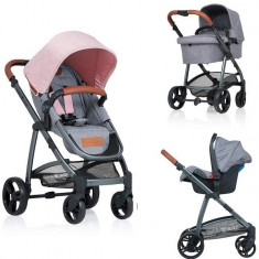 Carucior Kiddo Jazz 3 in 1 Deluxe Rose foto