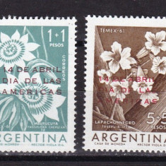 Argentina 1961 flori MI 774-777 supratipar MNH w54