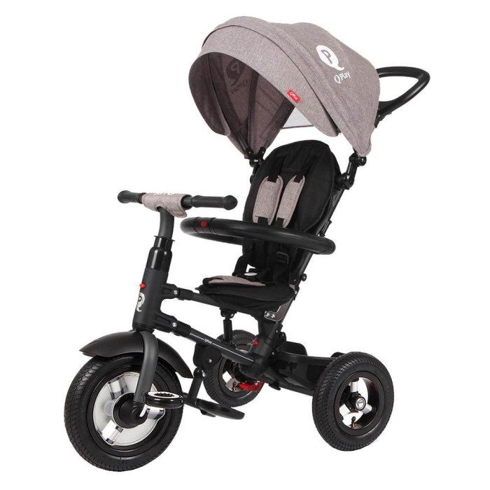 Tricicleta cu roti gonflabile de cauciuc Qplay Rito AIR Gri Tricicleta cu roti gonflabile de cauciuc Qplay Rito AIR Gri