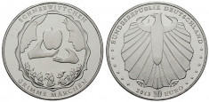 Germania moneda 10 euro 2013 Cu-Ni UNC in capsula - Alba ca Zapada Fratii Grimm foto