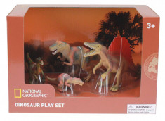 Set 4 figurine - Troodon, Spinosaurus, Tyrannosaurus si Puiul foto