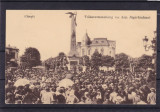 PLOIESTI MONUMENTUL VANATORILOR ADUNARE CIRCULATA 1917 POSTA GERMANA FELDPOST, Printata