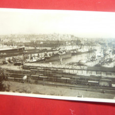 Ilustrata Genova - Portul circulat 1932 ,reclama liniara