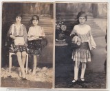 Bnk foto - Fete in costume populare - Braila 1929, Alb-Negru, Romania 1900 - 1950, Portrete