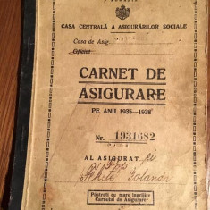 Carnet de Asigurare, 1935-1938