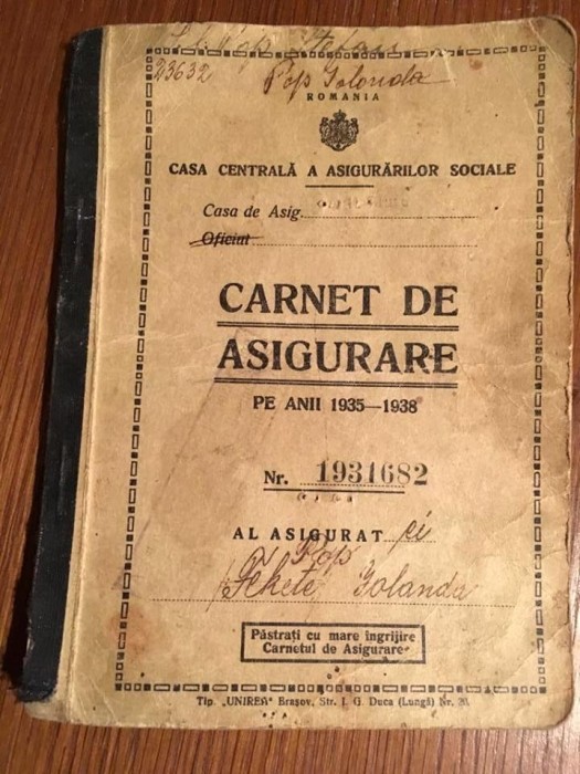 Carnet de Asigurare, 1935-1938