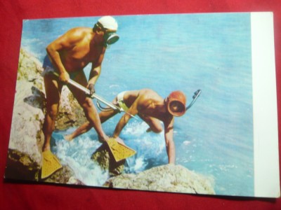Ilustrata RPR - Vanatori Submarini Ed. Meridiane ,anii &amp;#039;70 foto