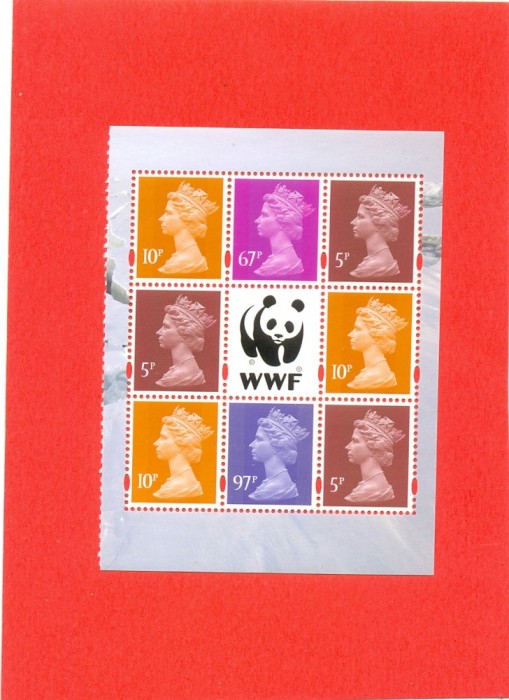 153-ANGLIA-MAREA BRITANIE-2010-WWF-Blat 354 cu timbrele mi 1569-1723-2946-2948