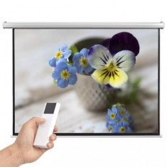 Ecran proiector electric cu telecomanda 200x153 cm 4:3 foto