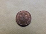 Moneda Germania 2 Pfennig 1988 J, Otel placat cu cupru, KM#106a
