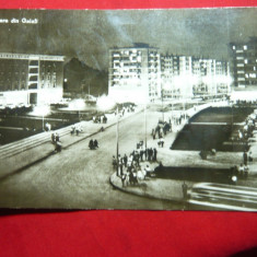 Ilustrata - Vedere din Galati- noaptea RPR circulat 1963