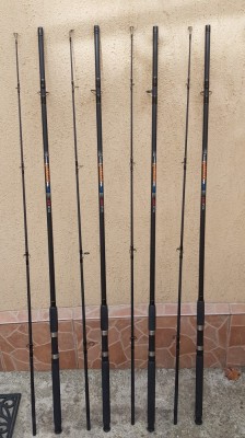 SET 4 Lansete 2,70 metri GOLD SHARK din 2 bucati cu actiune 60-120gr foto