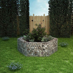 Jardiniera gabion hexagonala, 160 x 139 x 50 cm foto