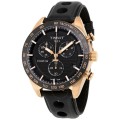 Ceas Tissot PRS 516 negru auriu cronograf barbatesc