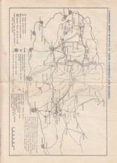 ROMANIA HARTA ITINERARIU OASTEA TUDOR VLADIMIRESCU BUCURESTI-ROMANIA DUPA 1918