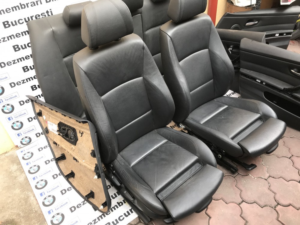 Scaune,interior sport M piele neagra Recaro BMW E90 | arhiva Okazii.ro