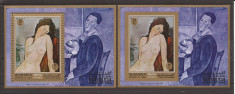 MANAMA 1971 PICTURA MODIGLIANI ( 2 colite dt. + ndt.) MNH foto