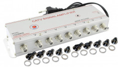 Amplificator TV, antena, cablu, CATV, splitter 8 iesiri foto