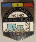 SV * Romania * INSIGNA SCOALA PROFESIONALA DE CONSTRUCTII POPESTI - LEORDENI, Romania de la 1950