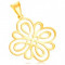Pandantiv din aur galbel 585 - ornament stralucitor format din bucle